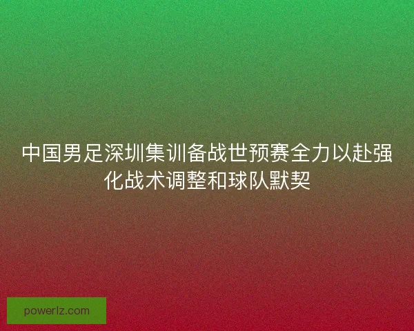 中国男足深圳集训备战世预赛全力以赴强化战术调整和球队默契