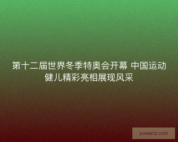 第十二届世界冬季特奥会开幕 中国运动健儿精彩亮相展现风采